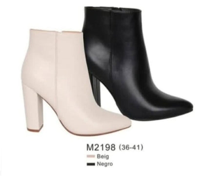Bottes avec Talon Noir et Beige